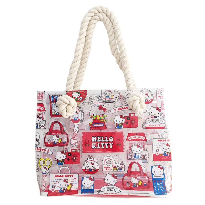 Clear PVC Tote Bag | Heat-Sealed Welding & Cotton Ropes Handles – Kingmate - Waterproof Bag Manufacturer Kingmate