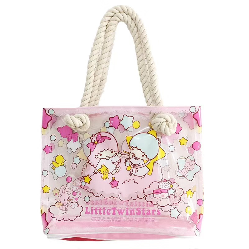 Clear PVC Tote Bag | Heat-Sealed Welding & Cotton Ropes Handles – Kingmate - Product Image {pboot:index}