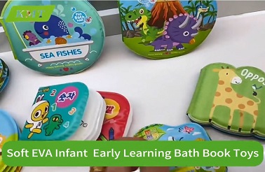 Soft EVA Infant Bath Book Demo | Non-Toxic Floating Early Learning Toy Video - Kingmate Product Video