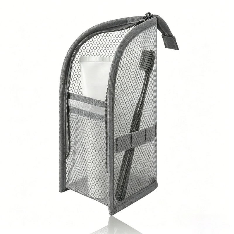 EVA Mesh Stand-Up Makeup Bag | Large Capacity Foldable Toiletry Travel Pouch | Custom OEM Cosmetic Bag Manufacturer waterproof dry bag
