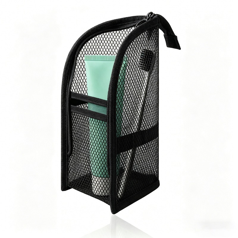 EVA Mesh Stand-Up Makeup Bag | Large Capacity Foldable Toiletry Travel Pouch | Custom OEM Cosmetic Bag Manufacturer - Product Image {pboot:index}