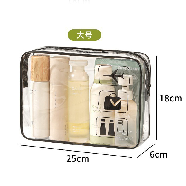 High-Transparent Waterproof Toiletry Bag 3 Sizes | Custom Cosmetic Pouch OEM/ODM | Kingmate Manufacturer - Product Image {pboot:index}