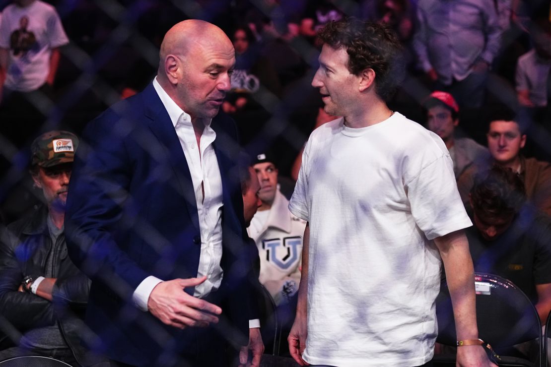 Dana White and Mark Zuckerberg attended a UFC match in Las Vegas last year.